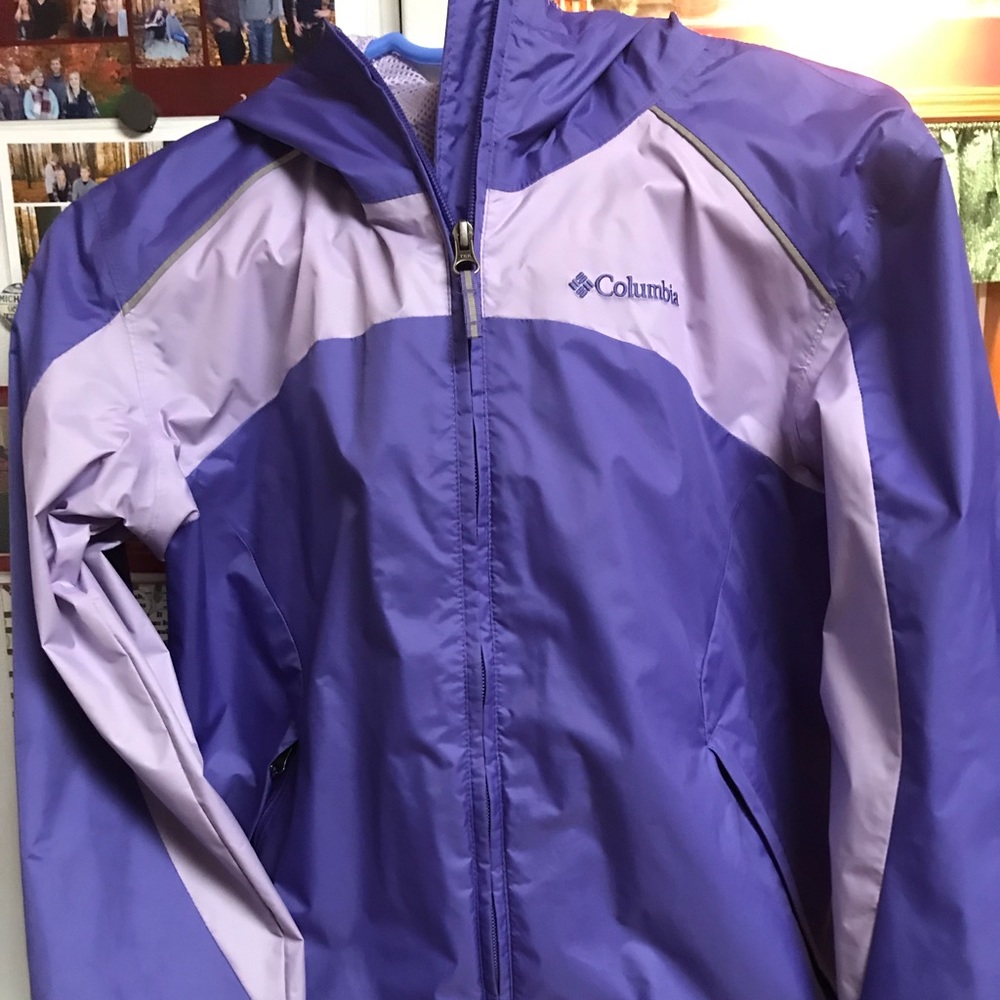 Columbia, girls rain coat.